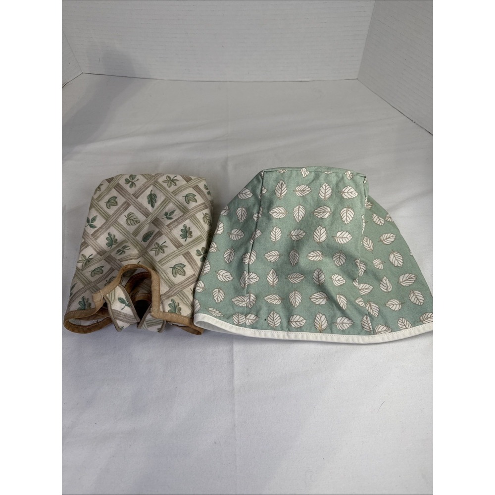 2 Longaberger Small Basket Liners Lattice Leaf  & Sage Leaf.